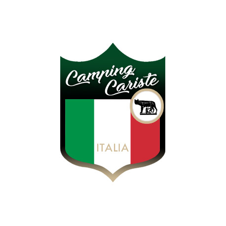 Campingcariste Italie - 15x11,2cm - Autocollant(sticker)