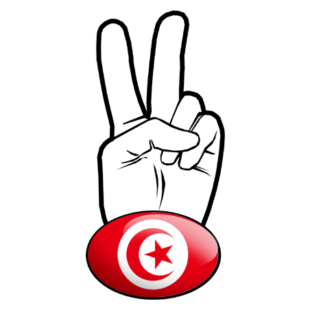 Autocollant (sticker): salut de motard tunisien