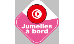 bébé à bord jumelle Tunisienne - 15x15cm - Autocollant(sticker)
