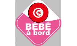 Autocollant (sticker): bebe a bord Tunisienne