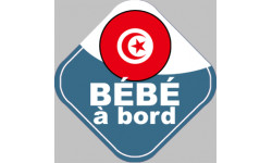 bébé à bord Tunisien 15x15cm - Autocollant(sticker)