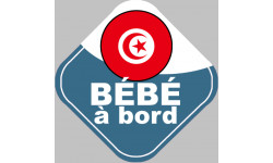 bébé à bord Tunisien 15x15cm - Autocollant(sticker)