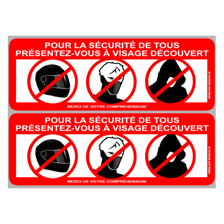 Autocollant (sticker): présentez-vous à visage decouvert 2