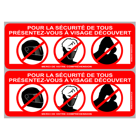 Autocollant (sticker): présentez-vous à visage decouvert 2