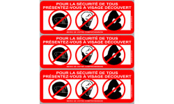 Autocollant (sticker): présentez-vous a visage decouvert 3