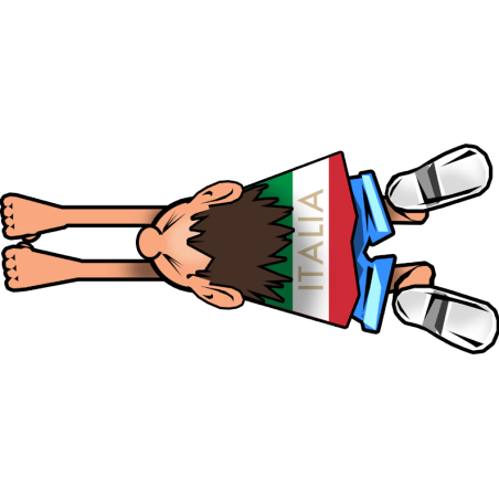 attrape voiture Italien - 28x12cm -Sticker/autocollant