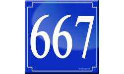 numéroderue667 (classique 10x10cm) - Autocollant(sticker)