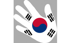 Autocollant (sticker): drapeau coree du sud main