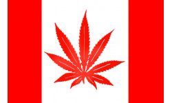 Drapeau canada canabis (10x6.5cm) - Autocollant(sticker)