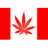 Drapeau canada canabis (10x6.5cm) - Autocollant(sticker)