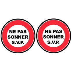 Ne pas sonnez S.V.P. (2fois 5cm) - Sticker / autocollant
