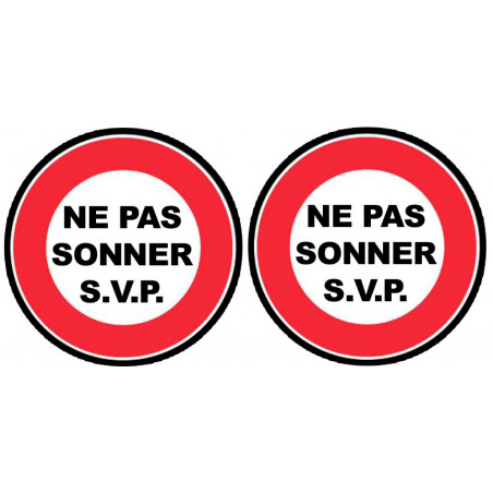 Ne pas sonnez S.V.P. (2fois 5cm) - Sticker / autocollant