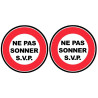Ne pas sonnez S.V.P. (2fois 5cm) - Sticker / autocollant