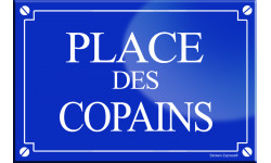 Place des copains (20x13,2cm) - Autocollant(sticker)