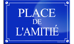 Place de l'amitie (20x13,2cm) - Autocollant(sticker)