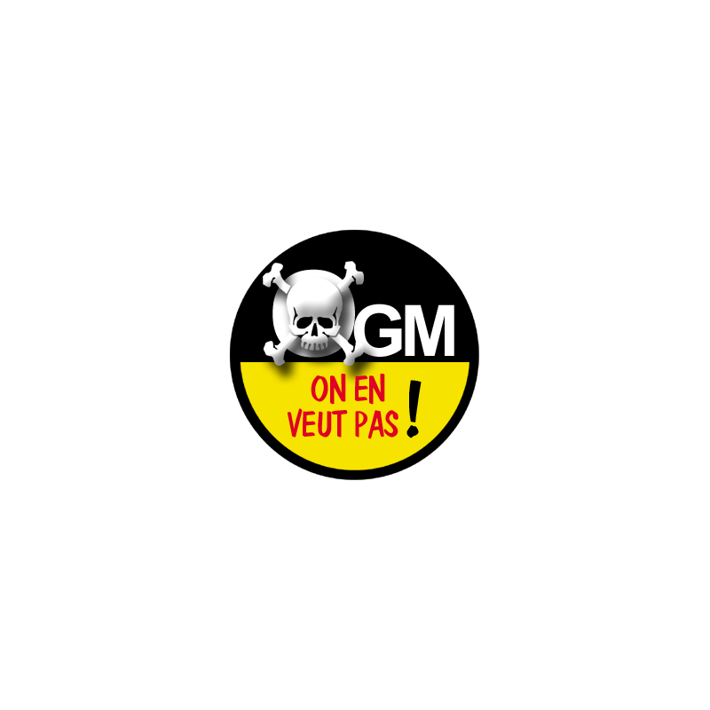 OGM, on en veut pas (10cm) - Sticker/autocollant