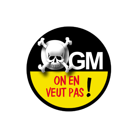 OGM, on en veut pas (10cm) - Autocollant(sticker)