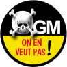 OGM, on en veut pas (10cm) - Autocollant(sticker)