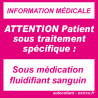 Sous fluidifiant sanguin (5x5cm) - Autocollant(sticker)