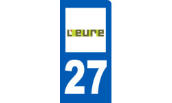 Autocollant (sticker): immatriculation motard de l'Eure