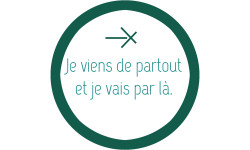 Je viens de partout (8x8cm) - Autocollant(sticker)