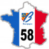 Autocollant (sticker): FRANCE 58