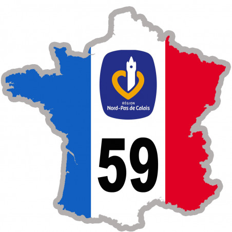 Autocollant (sticker): FRANCE 59