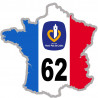 62 France Nord-Pas de Calais - 10x10cm - Autocollant(sticker)