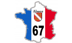 67 France Alsace - 10x10cm - Autocollant(sticker)