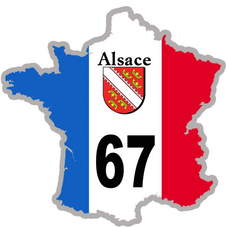 67 France Alsace - 10x10cm - Autocollant(sticker)