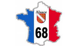 68 France Alsace - 10x10cm - Autocollant(sticker)