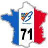 FRANCE 71 Bourgogne - 10x10cm - Autocollant(sticker)