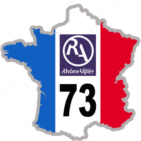 Autocollant (sticker): FRANCE 73 Rhône Alpes