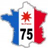 Autocollant (sticker): FRANCE 75 Région Ile de France