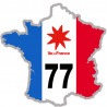 Autocollant (sticker): FRANCE 77 Région Ile de France
