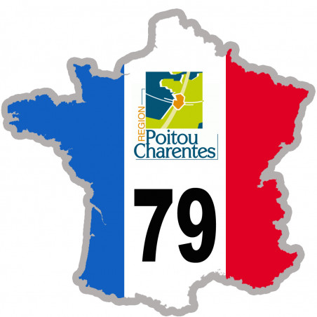 Autocollant (sticker): FRANCE 79 Poitou Charentes
