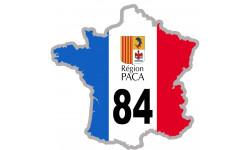 FRANCE 84 Région PACA - 10x10cm - Autocollant(sticker)