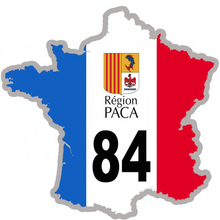 Autocollant (sticker): FRANCE 84 Région PACA