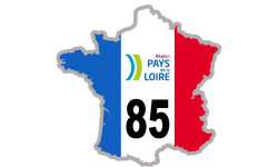 FRANCE 85 Pays de Loire - 10x10cm - Autocollant(sticker)