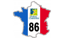 FRANCE 86 Poitou Charentes - 10x10cm - Autocollant(sticker)