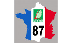 FRANCE 87 Limousin - 10x10cm - Autocollant(sticker)