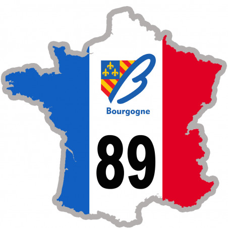 Autocollant (sticker): FRANCE 89 Région Bourgogne