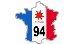 FRANCE 94 Ile de France - 10x10cm - Autocollant(sticker)