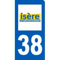 immatriculation motard 38 Isère - Sticker/autocollant