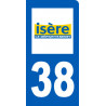 Autocollant (sticker): immatriculation 38 de l'Isère