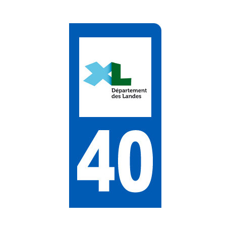 Autocollant (sticker): immatriculation 40 des Landes