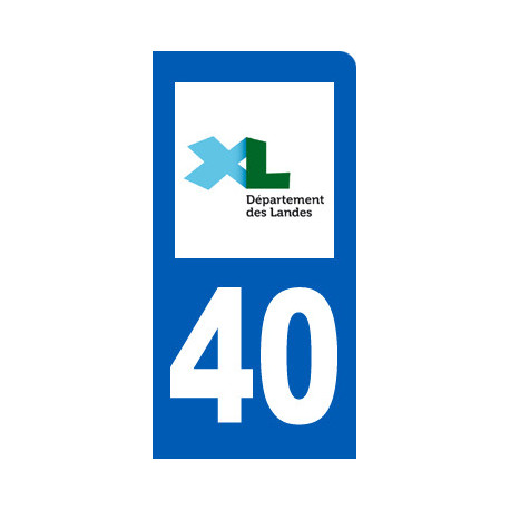 immatriculation 40 des Landes - Autocollant(sticker)