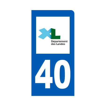 immatriculation 40 des Landes - Autocollant(sticker)