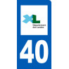 immatriculation 40 des Landes - Autocollant(sticker)