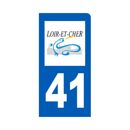 immatriculation 41 du Loir-et-Cher - Autocollant(sticker)